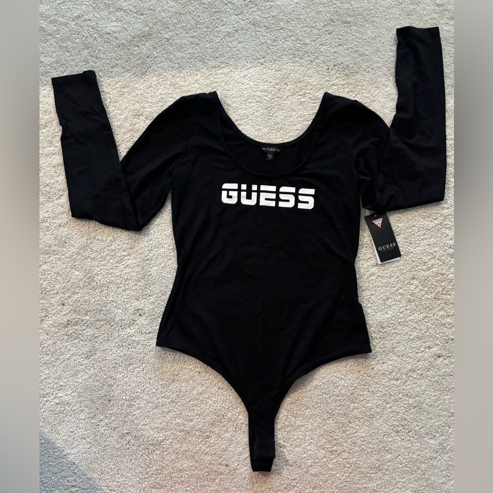 NWT Guess Black Long Sleeve Bodysuit